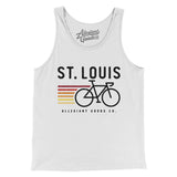 St. Louis Cycling Men/Unisex Tank Top-White-Allegiant Goods Co. Vintage Sports Apparel