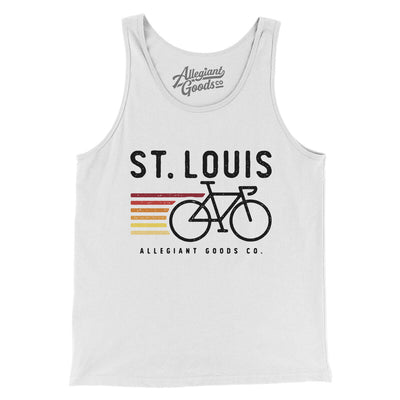 St. Louis Cycling Men/Unisex Tank Top-White-Allegiant Goods Co. Vintage Sports Apparel