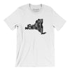 New York State Shape Text Men/Unisex T-Shirt-White-Allegiant Goods Co. Vintage Sports Apparel