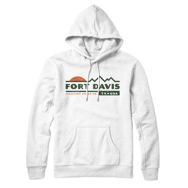 Fort Davis Mountain Sunset Hoodie-White-Allegiant Goods Co. Vintage Sports Apparel