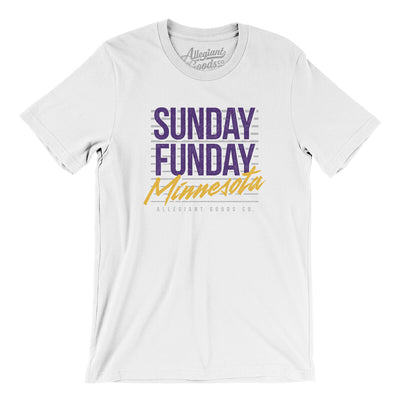 Sunday Funday Minnesota Men/Unisex T-Shirt-White-Allegiant Goods Co. Vintage Sports Apparel