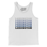 Lexington Repeat Men/Unisex Tank Top-White-Allegiant Goods Co. Vintage Sports Apparel