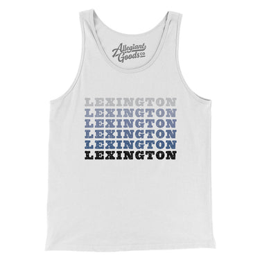Lexington Repeat Men/Unisex Tank Top-White-Allegiant Goods Co. Vintage Sports Apparel