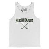 North Dakota Golf Men/Unisex Tank Top-White-Allegiant Goods Co. Vintage Sports Apparel
