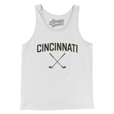 Cincinnati Golf Men/Unisex Tank Top-White-Allegiant Goods Co. Vintage Sports Apparel