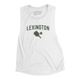 Lexington Pickleball Women's Flowey Scoopneck Muscle Tank-White-Allegiant Goods Co. Vintage Sports Apparel