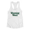 Wyoming Weed Women's Racerback Tank-White-Allegiant Goods Co. Vintage Sports Apparel