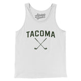 Tacoma Golf Men/Unisex Tank Top-White-Allegiant Goods Co. Vintage Sports Apparel