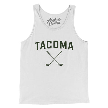 Tacoma Golf Men/Unisex Tank Top-White-Allegiant Goods Co. Vintage Sports Apparel