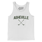 Asheville Golf Men/Unisex Tank Top-White-Allegiant Goods Co. Vintage Sports Apparel