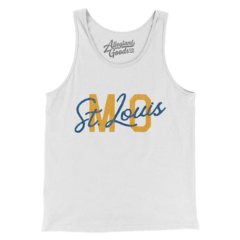 St. Louis Mo Overprinted Men/Unisex Tank Top-Allegiant Goods Co. Vintage Sports Apparel
