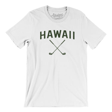 Hawaii Golf Men/Unisex T-Shirt-White-Allegiant Goods Co. Vintage Sports Apparel
