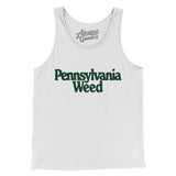 Pennsylvania Weed Men/Unisex Tank Top-White-Allegiant Goods Co. Vintage Sports Apparel