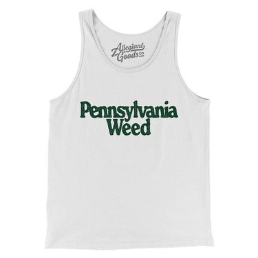 Pennsylvania Weed Men/Unisex Tank Top-White-Allegiant Goods Co. Vintage Sports Apparel