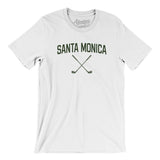 Santa Monica Golf Men/Unisex T-Shirt-White-Allegiant Goods Co. Vintage Sports Apparel
