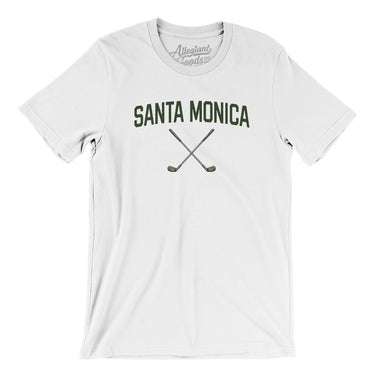 Santa Monica Golf Men/Unisex T-Shirt-White-Allegiant Goods Co. Vintage Sports Apparel
