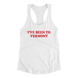 I've Been To Vermont Women's Racerback Tank-White-Allegiant Goods Co. Vintage Sports Apparel