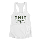 Ohio Cycling Women's Racerback Tank-White-Allegiant Goods Co. Vintage Sports Apparel