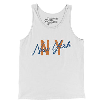 New York Ny Overprinted Men/Unisex Tank Top-Allegiant Goods Co. Vintage Sports Apparel