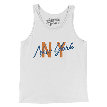 New York Ny Overprinted Men/Unisex Tank Top-Allegiant Goods Co. Vintage Sports Apparel
