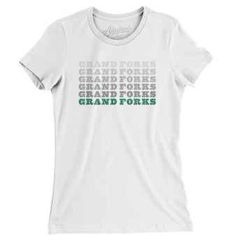 Grand Forks Repeat Women's T-Shirt-White-Allegiant Goods Co. Vintage Sports Apparel