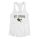 St. Louis Pickleball Women's Racerback Tank-White-Allegiant Goods Co. Vintage Sports Apparel