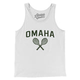 Omaha Tennis Men/Unisex Tank Top-White-Allegiant Goods Co. Vintage Sports Apparel