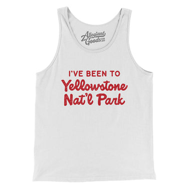 I've Been To Yellowstone National Park Men/Unisex Tank Top-White-Allegiant Goods Co. Vintage Sports Apparel