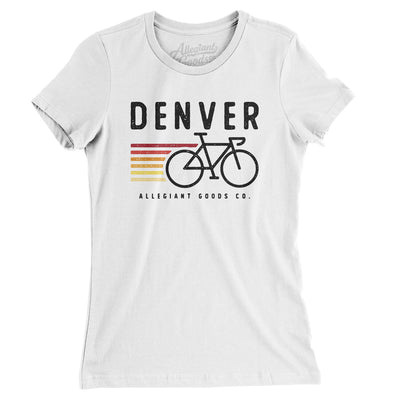 Denver Cycling Women's T-Shirt-White-Allegiant Goods Co. Vintage Sports Apparel