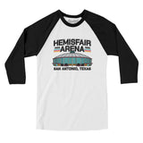 Hemisfair Arena Men/Unisex Raglan 3/4 Sleeve T-Shirt-Allegiant Goods Co. Vintage Sports Apparel