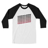 Tuscaloosa Vintage Repeat Men/Unisex Raglan 3/4 Sleeve T-Shirt-White|Black-Allegiant Goods Co. Vintage Sports Apparel