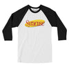 Syracuse Seinfeld Men/Unisex Raglan 3/4 Sleeve T-Shirt-White|Black-Allegiant Goods Co. Vintage Sports Apparel