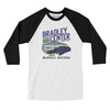 Bradley Center Men/Unisex Raglan 3/4 Sleeve T-Shirt-White|Black-Allegiant Goods Co. Vintage Sports Apparel
