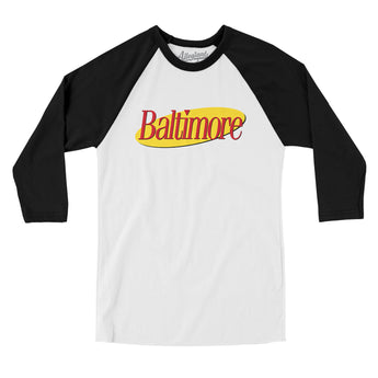 Baltimore Seinfeld Men/Unisex Raglan 3/4 Sleeve T-Shirt-Allegiant Goods Co. Vintage Sports Apparel