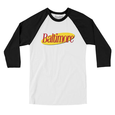 Baltimore Seinfeld Men/Unisex Raglan 3/4 Sleeve T-Shirt-Allegiant Goods Co. Vintage Sports Apparel