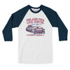 Philadelphia Civic Center Men/Unisex Raglan 3/4 Sleeve T-Shirt-White|Navy-Allegiant Goods Co. Vintage Sports Apparel