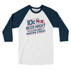 10 Cent Beer Night Men/Unisex Raglan 3/4 Sleeve T-Shirt-White|Navy-Allegiant Goods Co. Vintage Sports Apparel