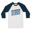 Los Angeles Vintage Repeat Men/Unisex Raglan 3/4 Sleeve T-Shirt-White|Navy-Allegiant Goods Co. Vintage Sports Apparel