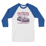 Philadelphia Civic Center Men/Unisex Raglan 3/4 Sleeve T-Shirt-Allegiant Goods Co. Vintage Sports Apparel