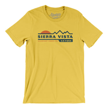Sierra Vista Mountain Sunset Men/Unisex T-Shirt-Yellow-Allegiant Goods Co. Vintage Sports Apparel