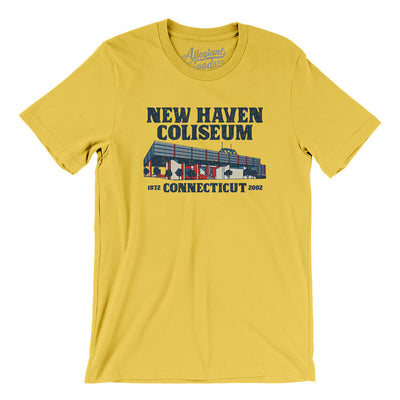New Haven Coliseum Men/Unisex T-Shirt-Yellow-Allegiant Goods Co. Vintage Sports Apparel