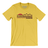 Albuquerque Mountain Sunset Men/Unisex T-Shirt-Yellow-Allegiant Goods Co. Vintage Sports Apparel