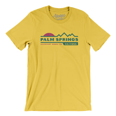 Palm Springs Mountain Sunset Men/Unisex T-Shirt-Yellow-Allegiant Goods Co. Vintage Sports Apparel
