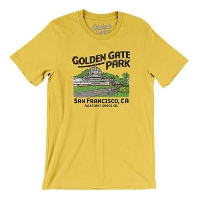 Golden Gate Park Men/Unisex T-Shirt-Yellow-Allegiant Goods Co. Vintage Sports Apparel
