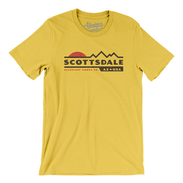 Scottsdale Mountain Sunset Men/Unisex T-Shirt-Yellow-Allegiant Goods Co. Vintage Sports Apparel