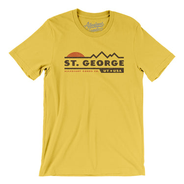 St. George Mountain Sunset Men/Unisex T-Shirt-Yellow-Allegiant Goods Co. Vintage Sports Apparel