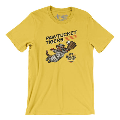 Pawtucket Tigers Men/Unisex T-Shirt-Yellow-Allegiant Goods Co. Vintage Sports Apparel