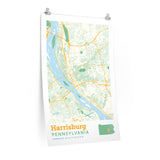 Harrisburg Pennsylvania City Street Map Poster-Allegiant Goods Co. Vintage Sports Apparel