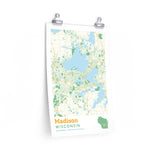 Madison Wisconsin City Street Map Poster-Allegiant Goods Co. Vintage Sports Apparel
