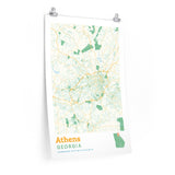 Athens Georgia City Street Map Poster-Allegiant Goods Co. Vintage Sports Apparel
